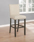 Ralland Upholstered Bar Stools with Nailhead Trim Beige (Set of 2)