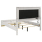 Caraway Wood California King LED Panel Bed White