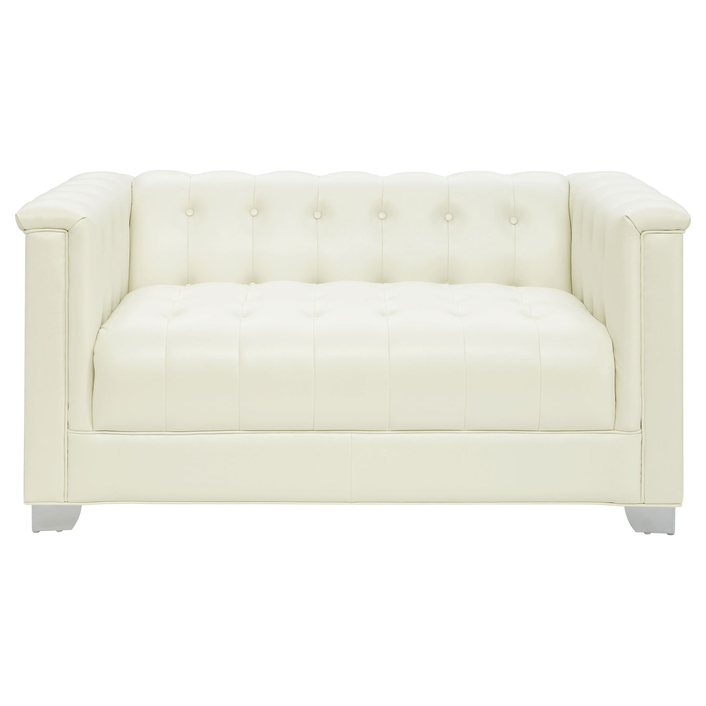 Chaviano 3-piece Upholstered Tufted Sofa Set Pearl White