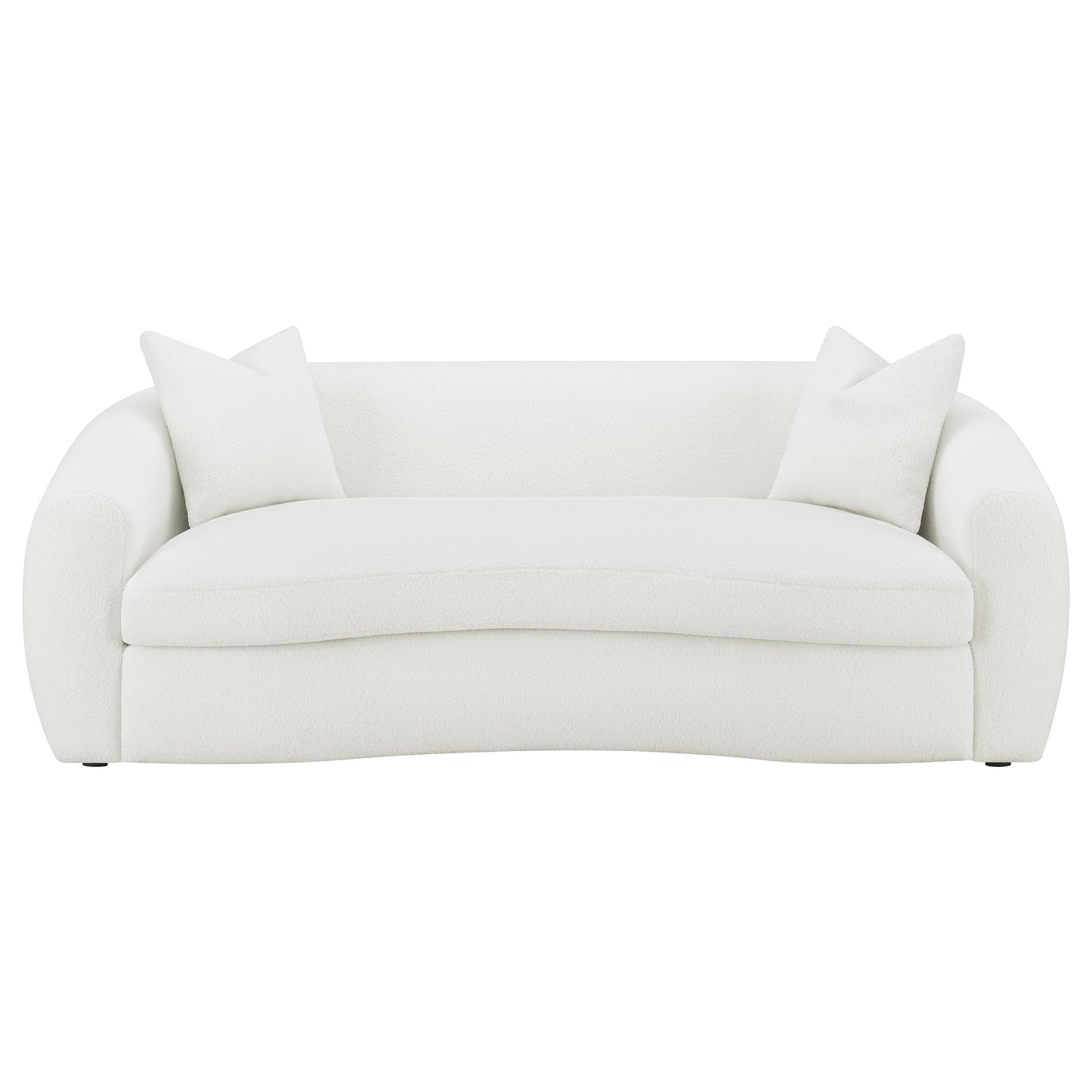 Isabella 3-piece Upholstered Tight Back Living Room Set White
