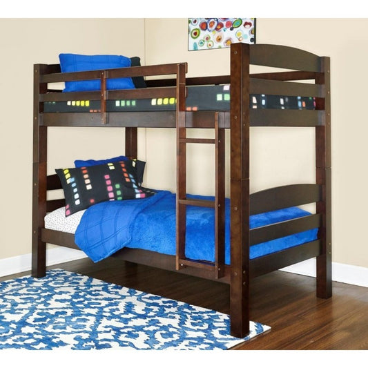 Twin Twin Brown Bunk Bed