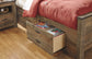 Trinell  Bookcase Bed With 2 Storage Drawers