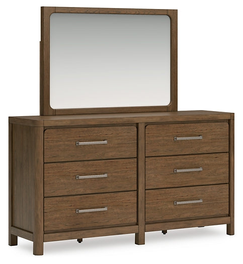 Cabalynn King Panel Bed with Storage with Mirrored Dresser, Chest and 2 Nightstands
