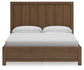 Cabalynn California King Panel Bed with Storage with Mirrored Dresser, Chest and 2 Nightstands