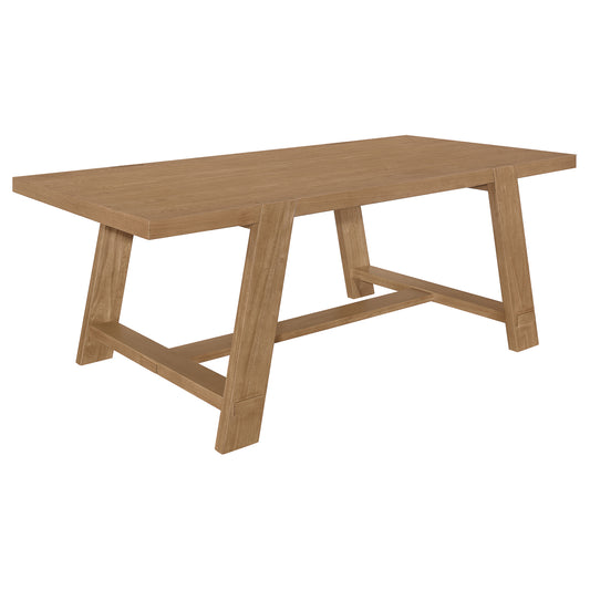 Sharon Rectangular Trestle Base Dining Table Blue and Brown
