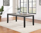Elodie Rectangular Dining Table with Extension Grey and Black