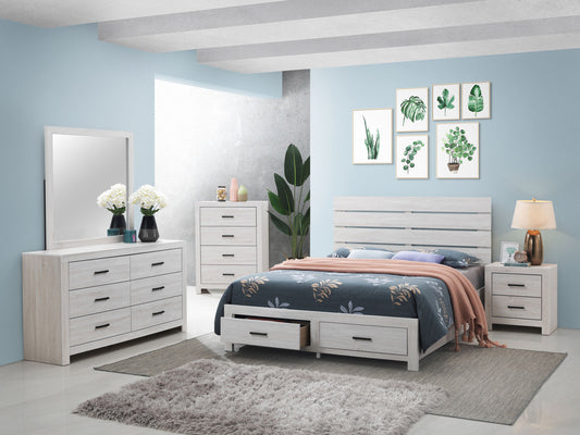 Brantford 4-piece Eastern King Bedroom Set Coastal White