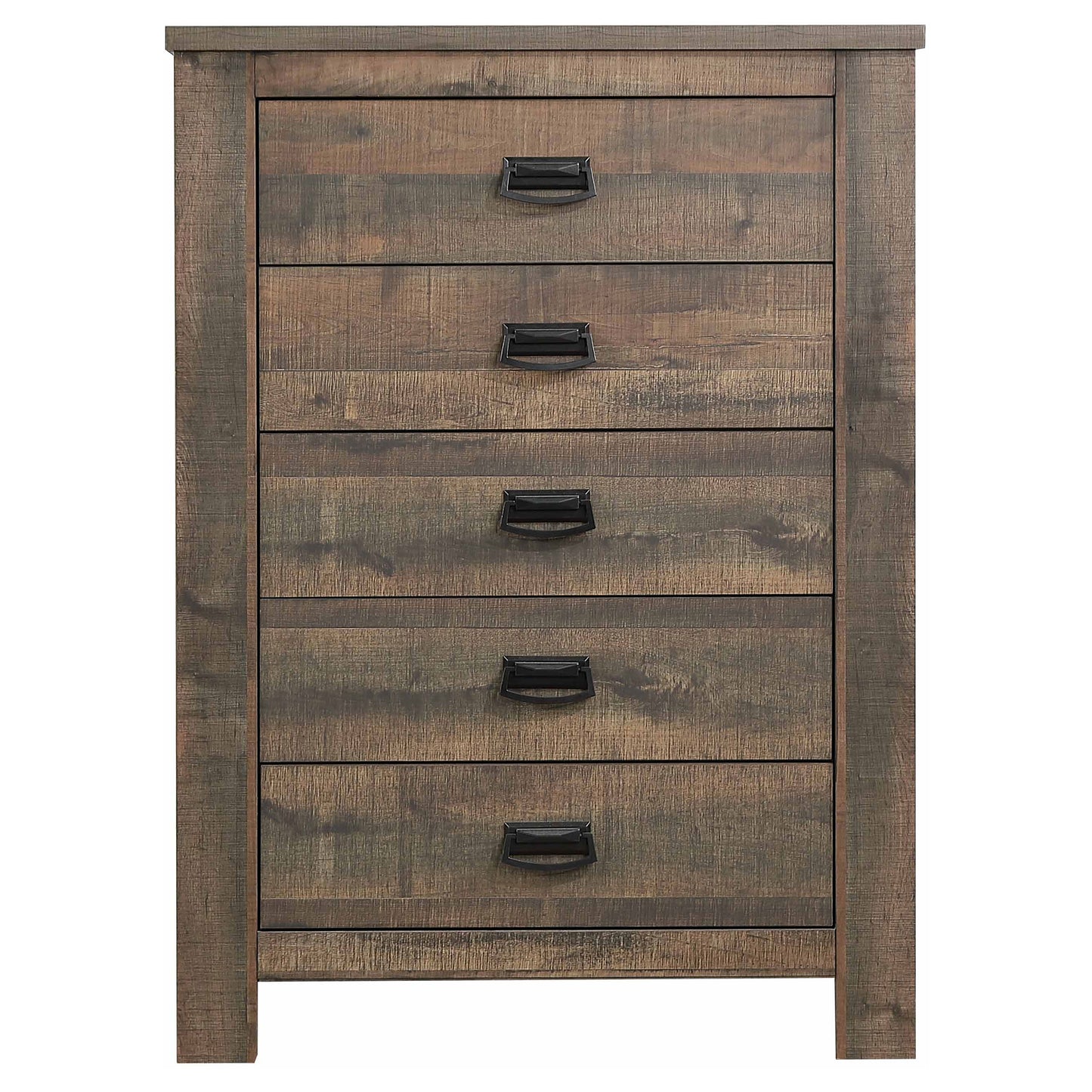 Frederick 5-drawer Chest Weathered Oak