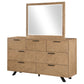 Taylor 7-drawer Rectangular Dresser with Mirror Light Honey Brown