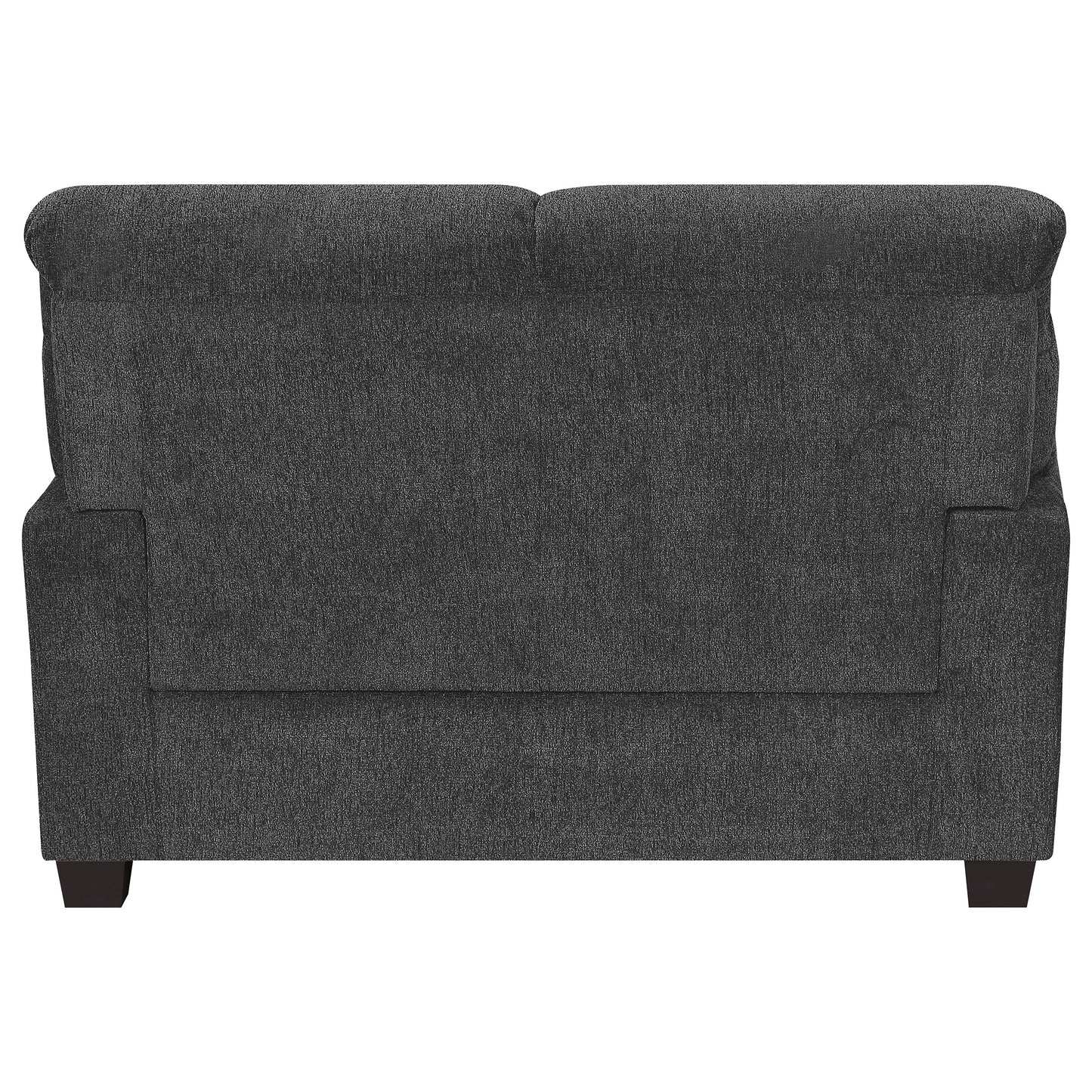 Clementine Upholstered Loveseat with Nailhead Trim Grey