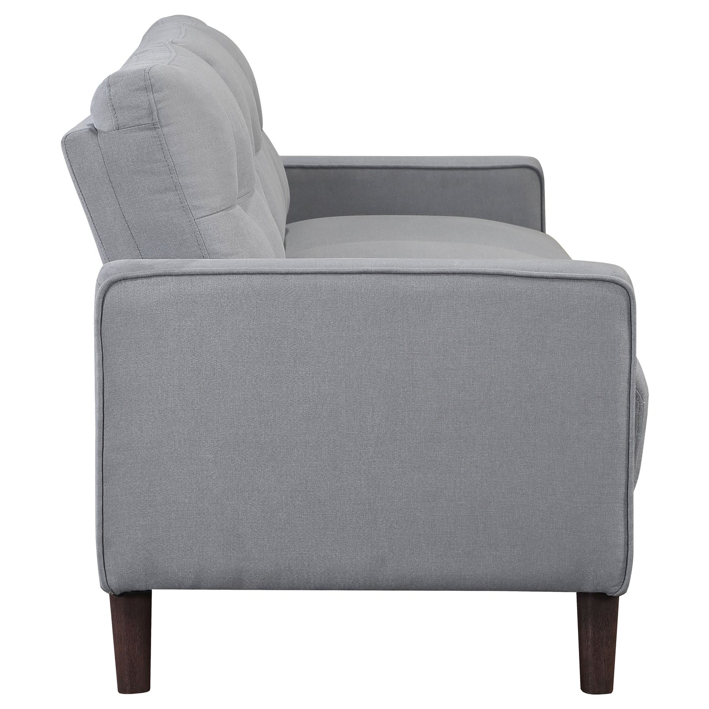 Bowen 2-piece Upholstered Track Arms Tufted Sofa Set Grey