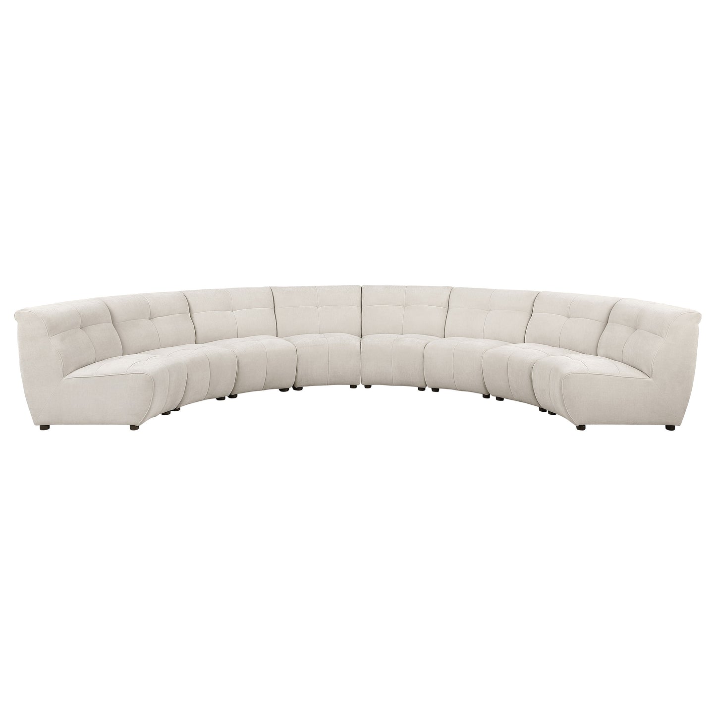 Charlotte 8-piece Upholstered Curved Modular Sectional Sofa Ivory