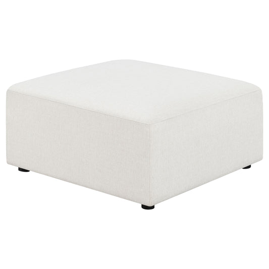 Freddie Square Upholstered Ottoman Pearl