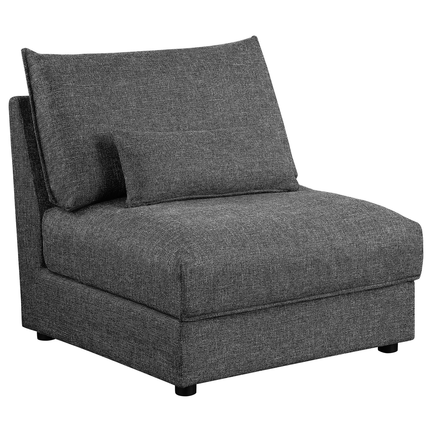 Sasha 5-piece Upholstered Modular Sectional Sofa Barely Black