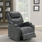 Sanger Upholstered Power Lift Recliner Chair with Massage Charcoal Grey