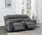 Bahrain Upholstered Motion Loveseat with Console Charcoal