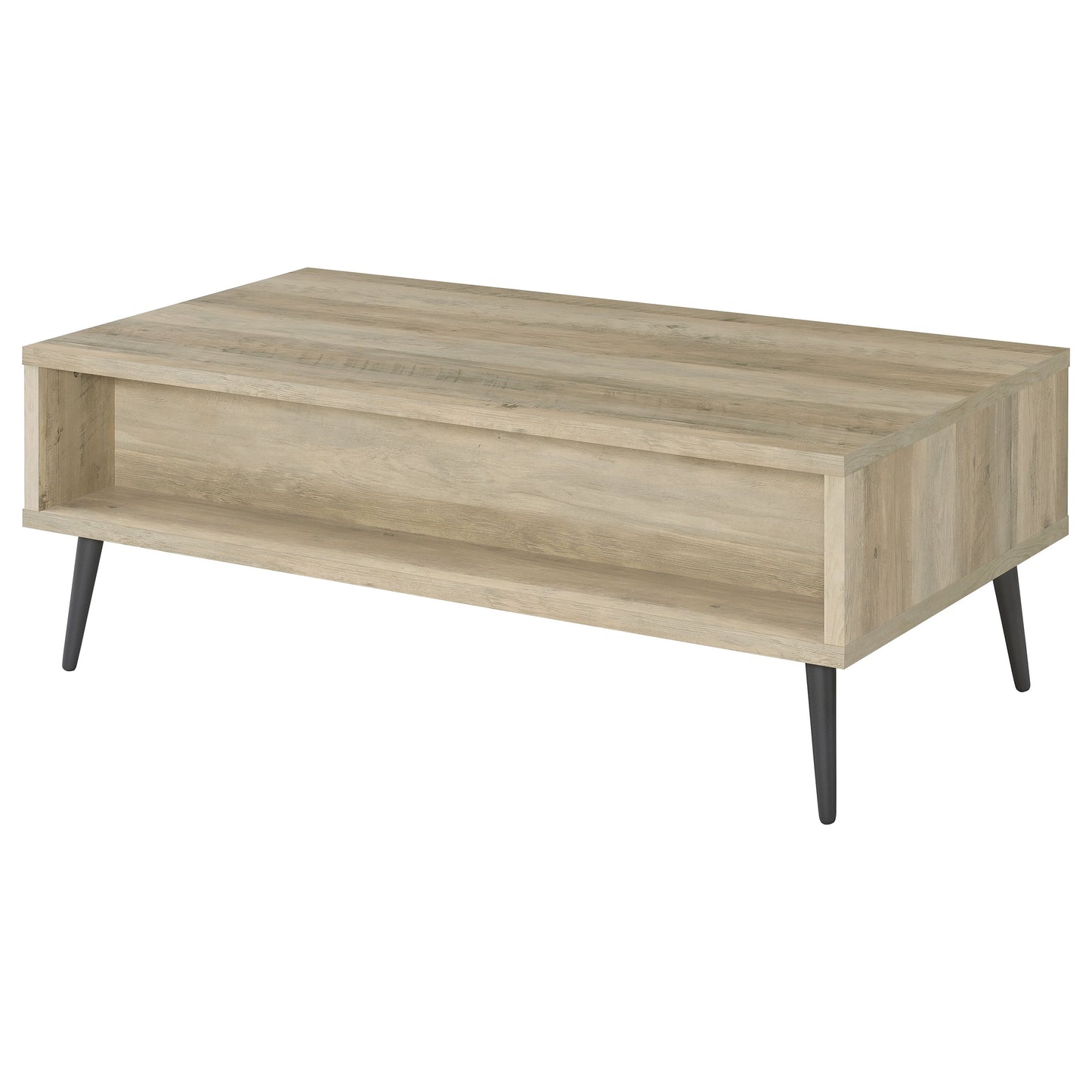 Welsh 1-drawer Rectangular Engineered Wood Coffee Table With Storage Shelf Antique Pine and Grey