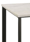 Tobin Square Marble Top End Table White and Black