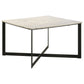 Tobin Square Marble Top Coffee Table White and Black