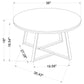 Hugo Round Coffee Table White and Matte Black