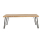 Zander Coffee Table with Hairpin Leg Natural and Matte Black
