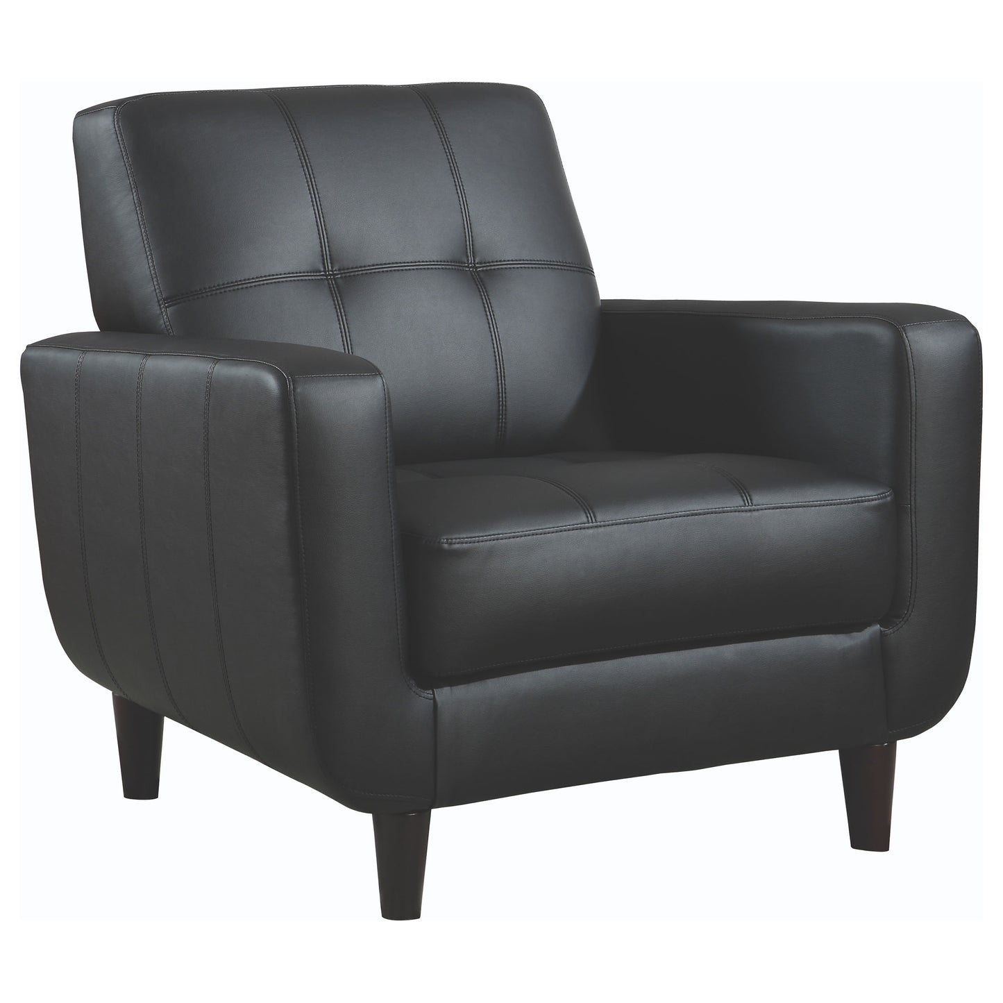 Aaron Padded Seat Accent Chair Black