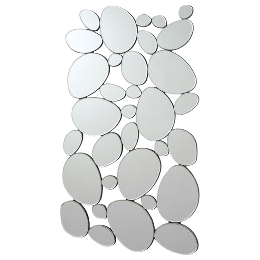 Topher Pebble-Shaped Decorative Mirror Silver