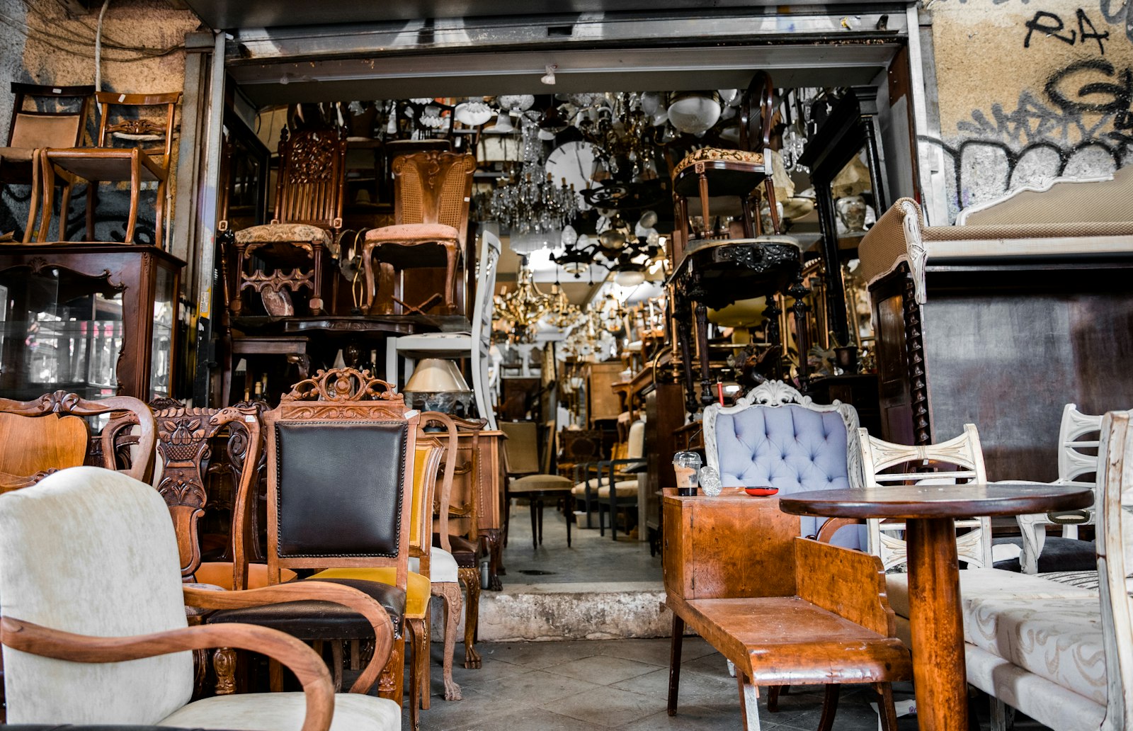 brown wooden chairs and tables