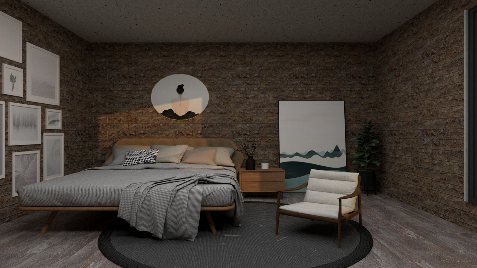 Wooden bed frame and headboard showing how a frame adds to the mattress footprint