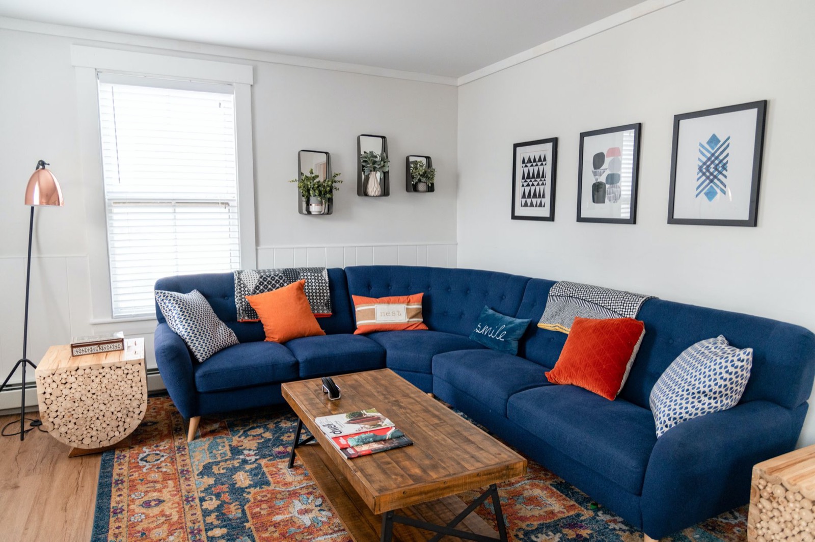 L-shaped sectional sofa illustrating the larger footprint compared with a standard three-seater